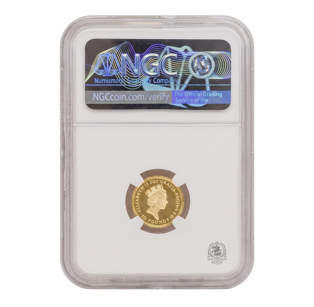 NGC PF69 1990 Ultra Cameo 1/10oz £10 Britannia - Proof Gold Coin