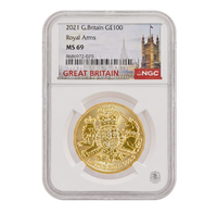 NGC 2021 MS69 1oz Gold The Royal Arms Certified Coin