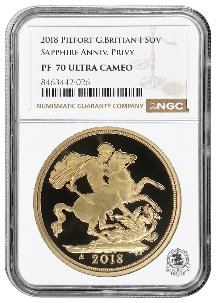 NGC PF70 2018 Piefort Full Sovereign St George - Proof Gold Coin