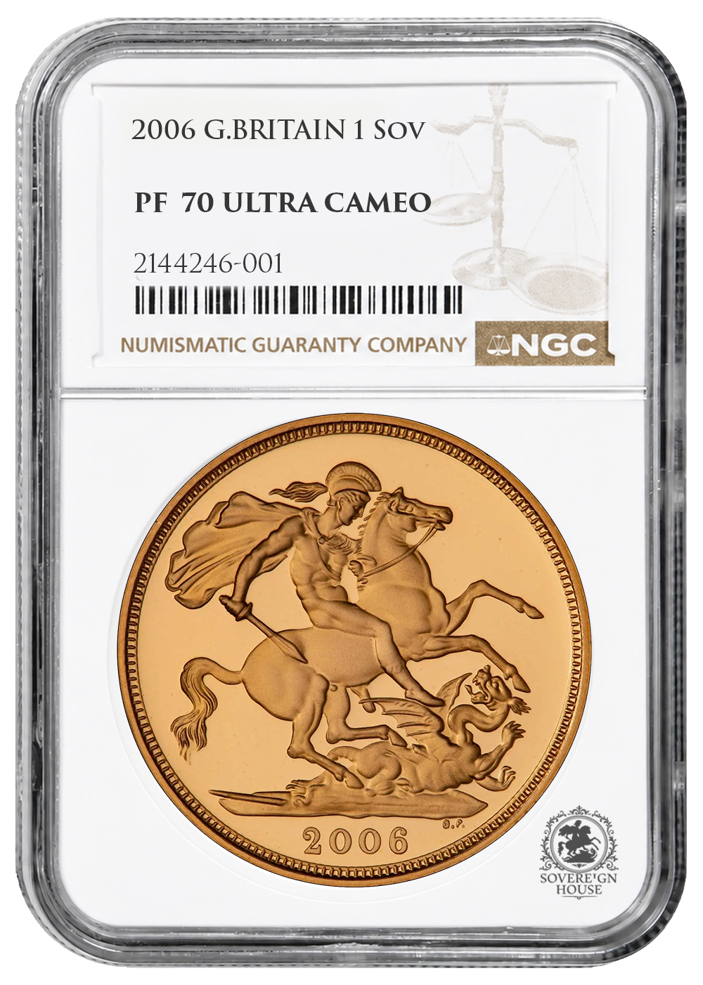 NGC PF70 2006 Full Sovereign St George - Proof Gold Coin