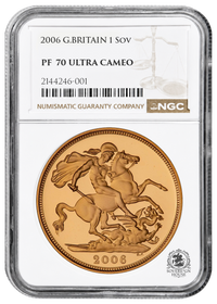 NGC PF70 2006 Full Sovereign St George - Proof Gold Coin