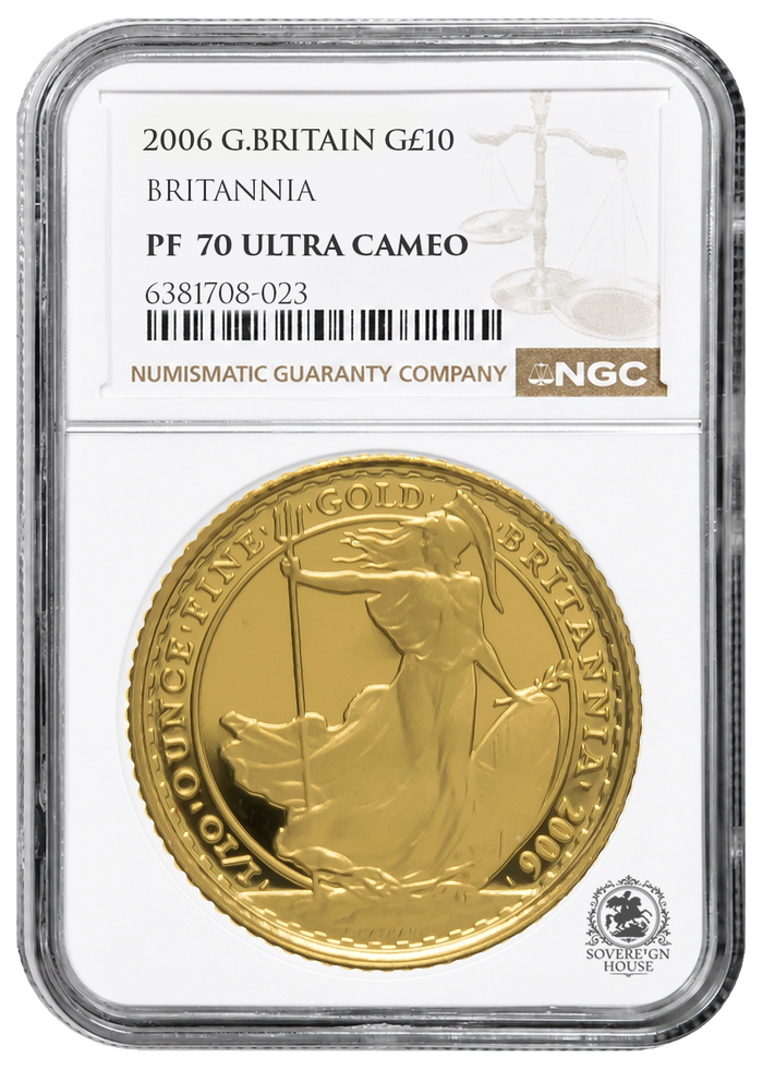 NGC PF70 2006 Ultra Cameo 1/10oz £10 Britannia - Proof Gold Coin