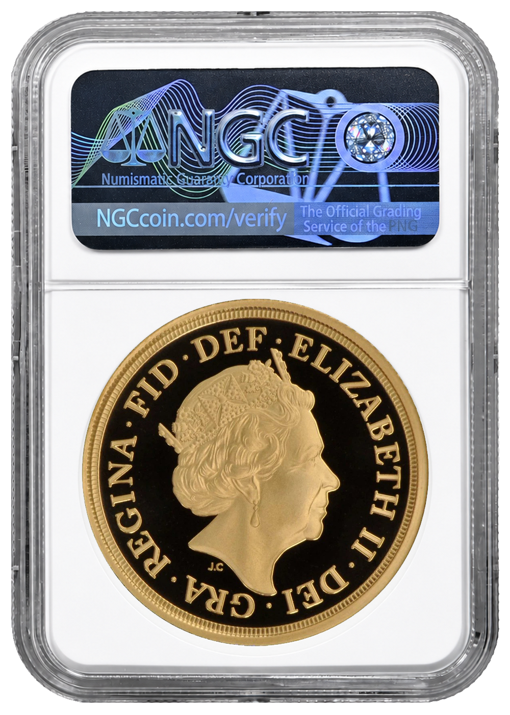 NGC PF69 2019 Ultra Cameo £5 Quintuple Sovereign St George - Proof Gold Coin