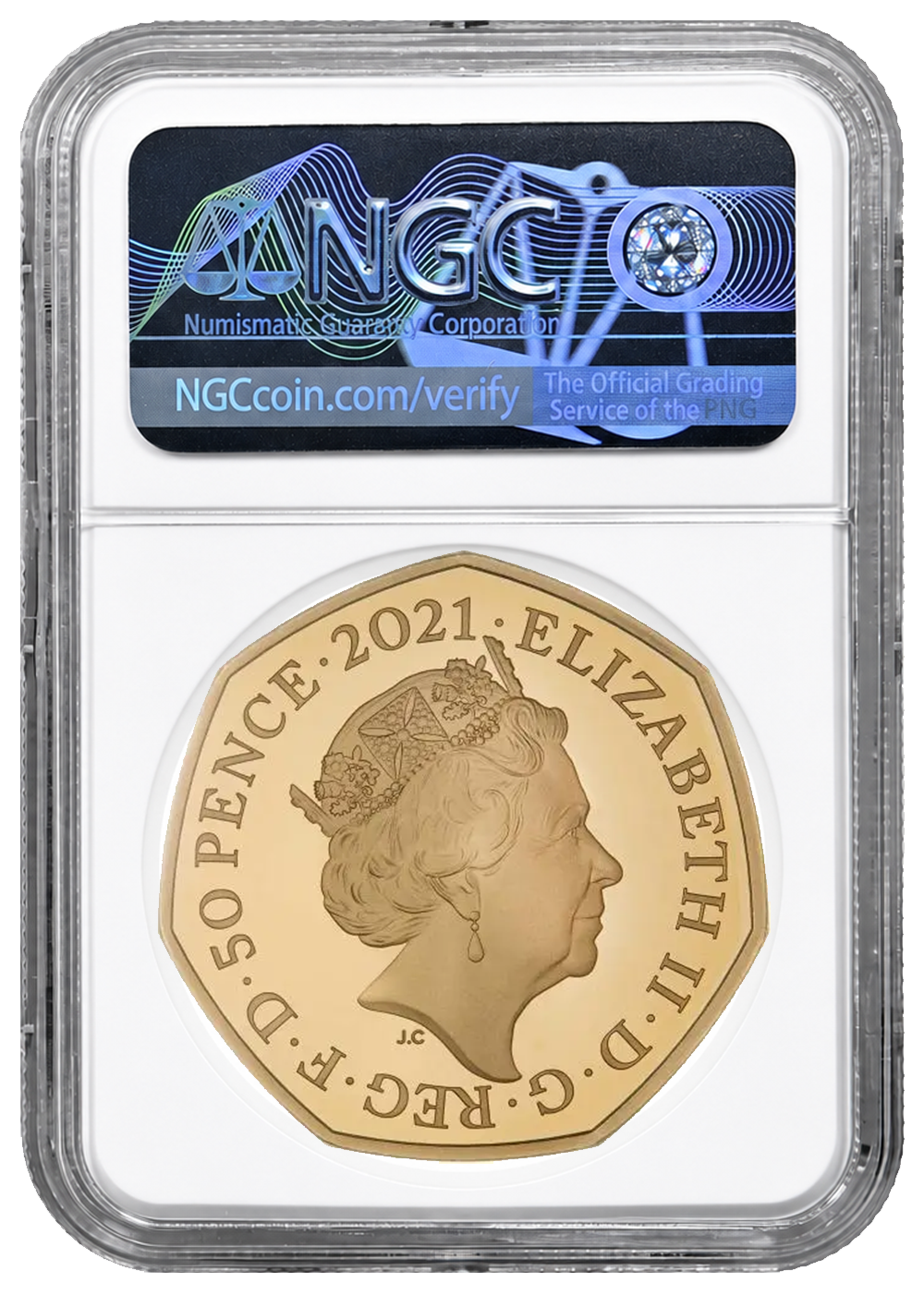 NGC PF70 2021 50p Decimal Day 50th Anniversary - Proof Gold Coin
