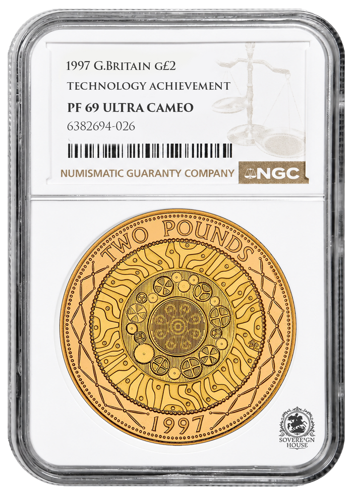 NGC PF70 2001 First Translantic Radio £2 Double Sovereign - Proof Gold Coin