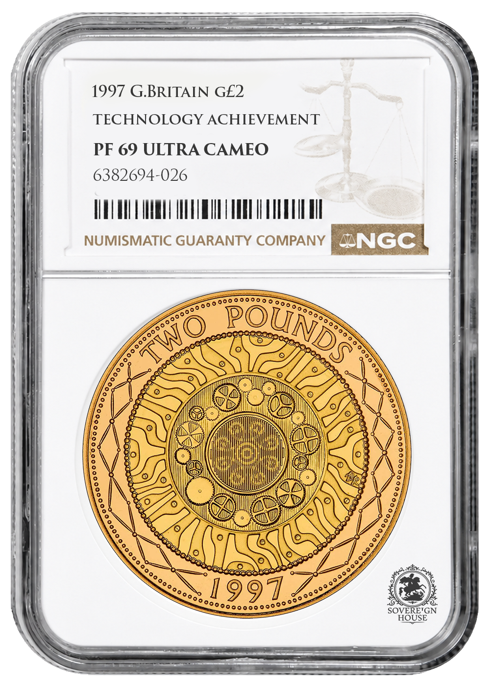 NGC PF70 2001 First Translantic Radio £2 Double Sovereign - Proof Gold Coin
