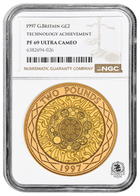 NGC PF70 2001 First Translantic Radio £2 Double Sovereign - Proof Gold Coin