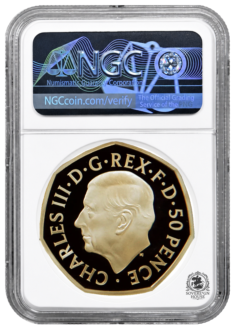 NGC PF70 2022 50p Queen Elizabeth Memorial - Proof Gold Coin