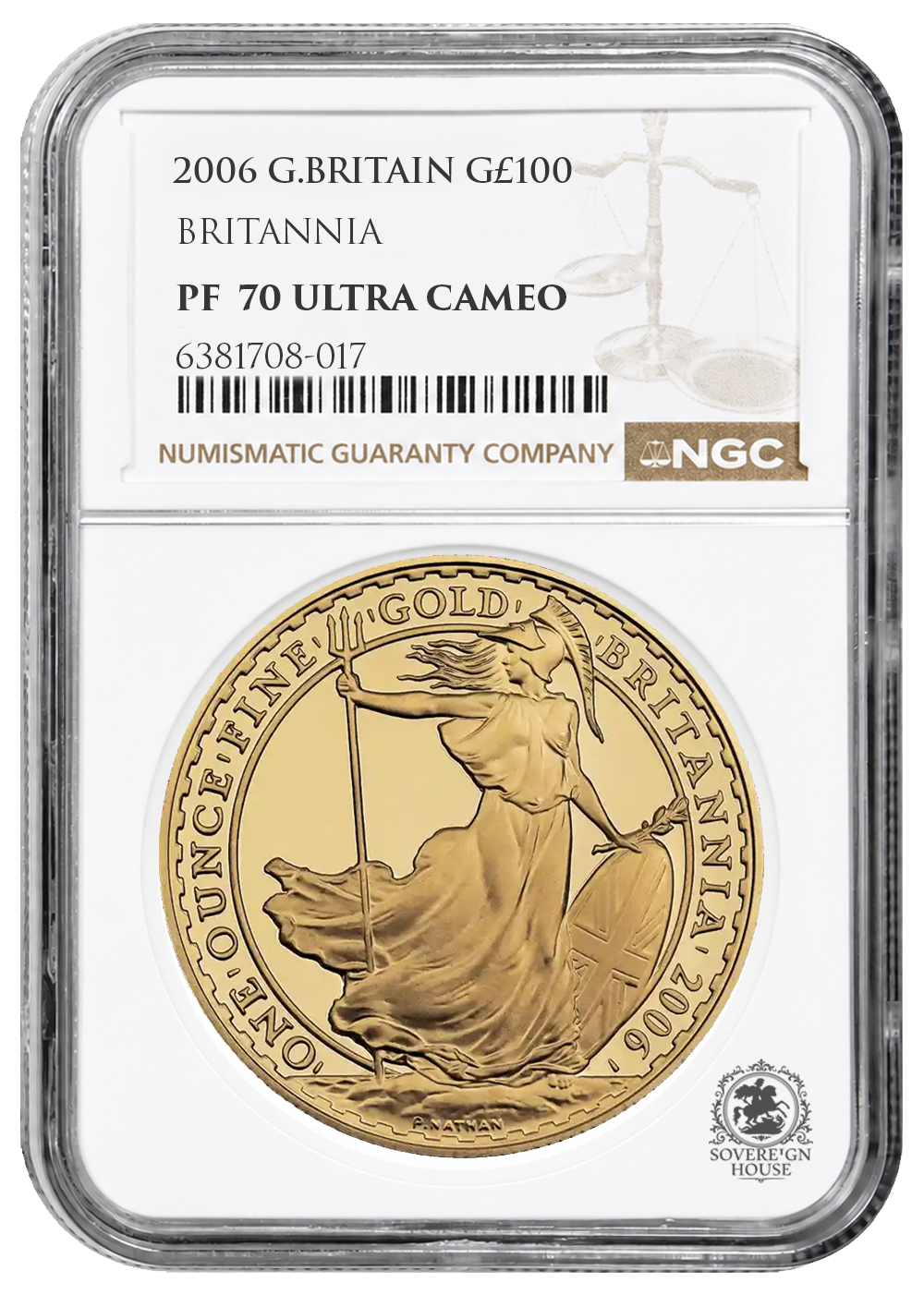 NGC PF69 2006 Ultra Cameo 1oz £100 Britannia - Proof Gold Coin