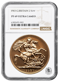 NGC PF69 1983 Ultra Cameo £2 Double Sovereign St George - Proof Gold Coin