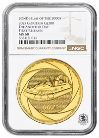 NGC MS68 2025 1oz Gold Six Decades of 007: Bond of the 2000s