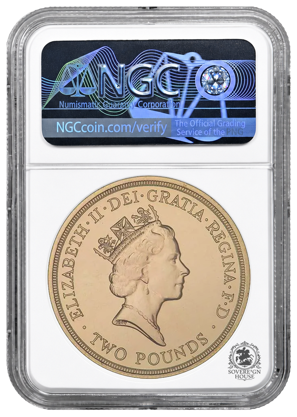 NGC PF69 1986 Common Wealth Games £2 Double Sovereign - Proof Gold Coin
