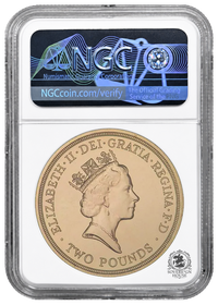 NGC PF69 1986 Common Wealth Games £2 Double Sovereign - Proof Gold Coin